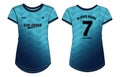 Women Sports Jersey round neck t-shirt design concept Illustration suitable for girls and Ladies for Volleyball jersey, Football,
