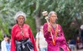 Women in the streets of Lhasa, Tibet