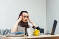 Women stressed and under pressure. The stress and tension are becoming too much to handle Royalty Free Stock Photo