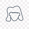 Women Stressed vector icon isolated on transparent background, l