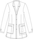 Women Stylish Media Lab Coat Illustration Vectors