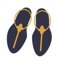 Women summer sandals flat illustration