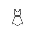 Women sundress line icon