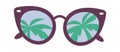 Women Sunglasses With Palms Landscape