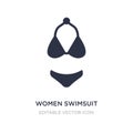 women swimsuit icon on white background. Simple element illustration from Fashion concept