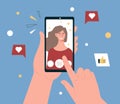 Women take selfie concept Royalty Free Stock Photo