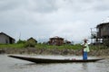 Women taking the boat to the market