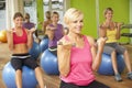 Women Taking Part In Gym Fitness Class Royalty Free Stock Photo