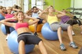 Women Taking Part In Gym Fitness Class Royalty Free Stock Photo