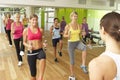 Women Taking Part In Gym Fitness Class Using Weights Royalty Free Stock Photo