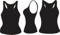 Women Tank Tops mock ups templates illustration Royalty Free Stock Photo