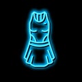 women tennis apparel neon glow icon illustration Royalty Free Stock Photo