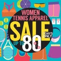 Women Tennis Apparel Sale Up To 80 Percent.