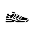 women tennis shoe glyph icon vector illustration Royalty Free Stock Photo