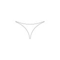 Women thong underwear. flat vector icon