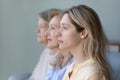 Women of three female family generations side portrait Royalty Free Stock Photo