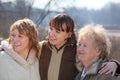 Women of three generations of one family