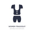 women tracksuit icon on white background. Simple element illustration from Fashion concept