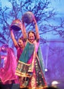 Women in traditonal costumes in Mystic India show Bahrain