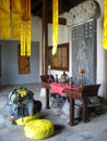 A prayer inside of the temple in Guilin, China, 2006.jpg