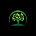 women tree icon, Tree with Body Women Logo Design Royalty Free Stock Photo