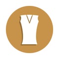 Women vest icon in badge style. One of clothes collection icon can be used for UI, UX
