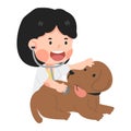 Women veterinary with Pet Dog