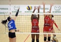 Women volleyball action