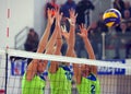 Women volleyball block