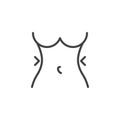 Women waist line icon