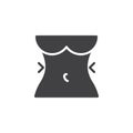 Women waist vector icon