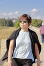 Women walk on Anping stone bridge, adobe rgb