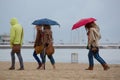 Women walking on the beach in Sopot