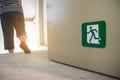 Emergency fire exit door Royalty Free Stock Photo