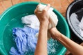 Women washing clothes Royalty Free Stock Photo