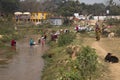 Women washing clothes in Srimangal, Bangladesh Royalty Free Stock Photo