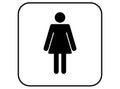 Women wc sign, woman toilet icon