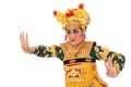 Women wear traditional dance clothes when dancing Balinese Royalty Free Stock Photo