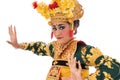 Women wear traditional dance clothes when dancing Balinese Royalty Free Stock Photo