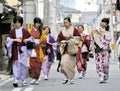 Women wearing Japanese kimono