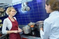 women at work in professioal kitchen