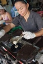 Women working in a artisanal cookies factory Royalty Free Stock Photo