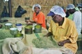 Women working at a coffee factory