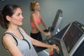 Women working out in treadmill at gym Royalty Free Stock Photo