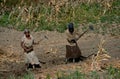 Women working on a redevelopment project, Angola