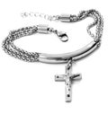 Women's jewelry bracelet with a cross