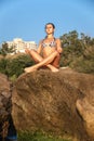 Women in Yoga meditation pose Royalty Free Stock Photo