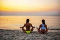 Women in Yoga meditation pose Royalty Free Stock Photo