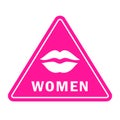 Women zone vector sign