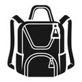 Womens backpack in front icon, simple style